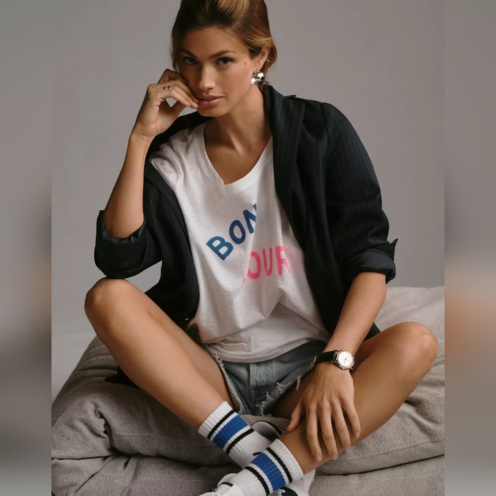 "Bon Jour" Tee by SUNDRY